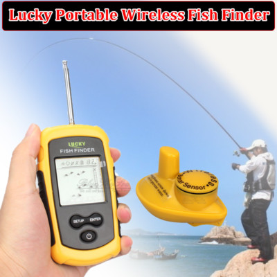 Portable 100m Wireless Fish Finder Fishing Alarm 40M/130FT Sonar Depth Portable 100m Wireless Fish Finder Fishing Alarm 40M/130FT Sonar Depth