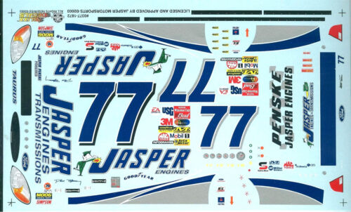 NASCAR DECAL #77 JASPER ENGINES 2003 FORD TAURUS DAVE BLANEY SLIXX 1/24 - Picture 2 of 2