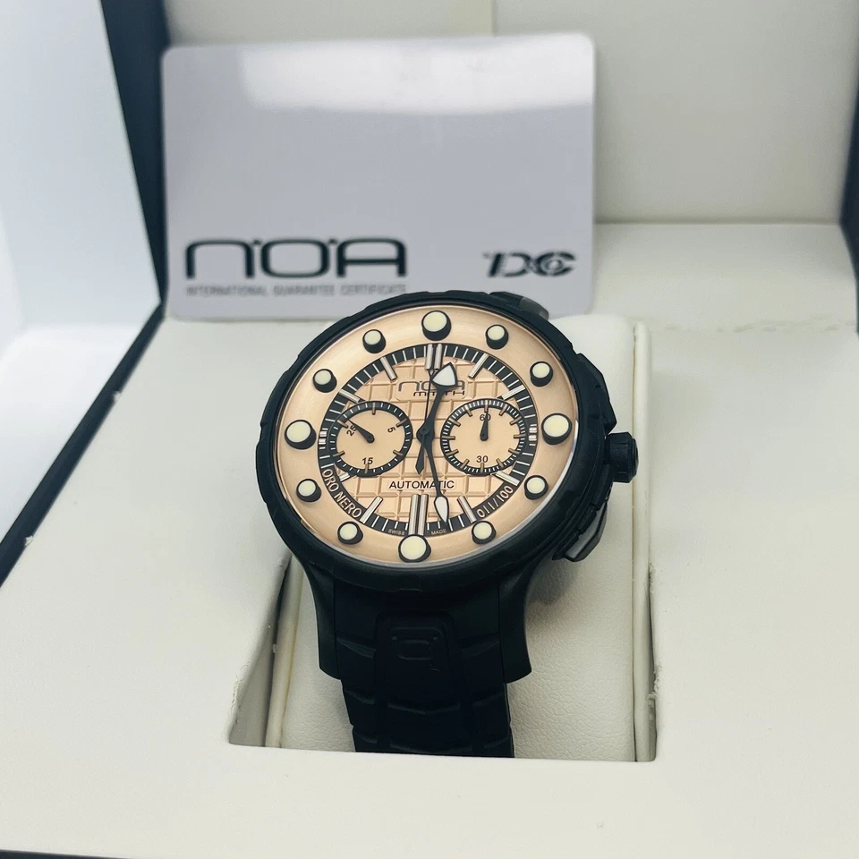 Nuevo Reloj Hombre NOA Mammoth Oro Nero Automático Suizo Edición Limitada MM03 $5500 Foto 3 de 4