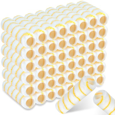 Pinkunn 48 Pcs 9 x 1/2 Paint Roller Covers Nap High Capacity Microfiber Rolle...