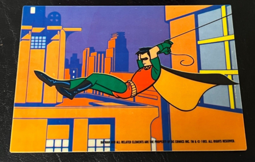 1993 Topps Batman The Animated Series Vinyl Mini-Cel Robin #NNO5 ULTRA RARE Read - Picture 1 of 3