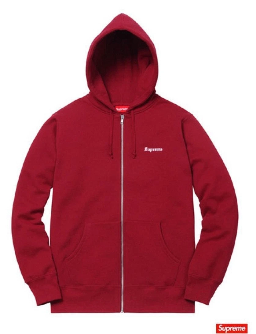 Supreme 666 Zip Up Sweat Hoodie Cardinal Red Size Large SS17 STP