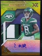 2021 Panini Xr Football Elijah Moore Rookie Swatch Autographs GOLD 10/10!
