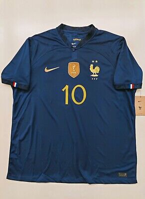 France Kylian Mbappe 2022 World Cup Official Nike Home Shirt France Kylian Mbappe 2022 World Cup Official Nike Home Shirt