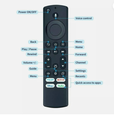 NS-RCFNA-21 Voice Remote Control For Insignia Toshiba Fire TV NS-50F301NA22