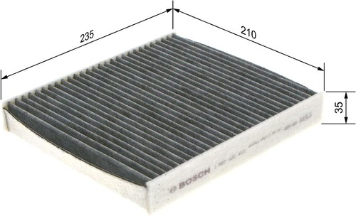 Filtro de cabina interior Bosch 1987432413 para Ford Focus Volvo C30 C70 S40 V50 nuevo - Imagen 2 de 5