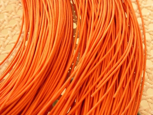 gewachste Baumwollbänder, Farbe korallenrot, 1 m Länge, 2mm Stärke - Foto 8 di 8
