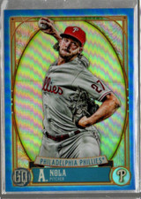 2021 Topps Gypsy Queen Chrome Box Toppers Blue Refractors #82 Aaron Nola /99
