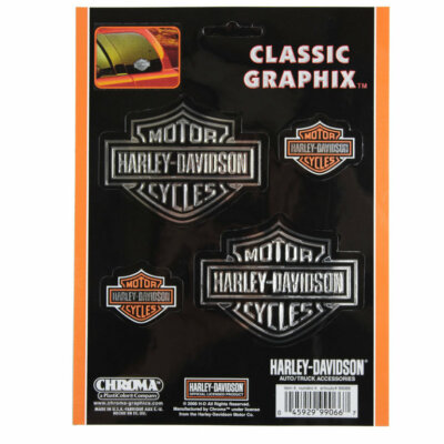 Biker Harley Davidson HD Classic Logo USA Chrom Emblem Aufkleber Decal Sticker