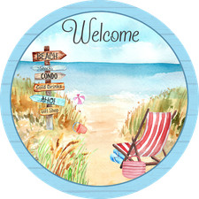 BEACH WELCOME DESIGN Metal Sign PLEASE READ DESCRIPTION