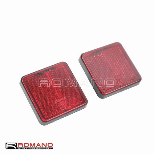 Pair Square Bolt-on Reflectors For Dirt Bike ATV Car Truck Motorcycle Fork 6mm - Picture 9 of 11