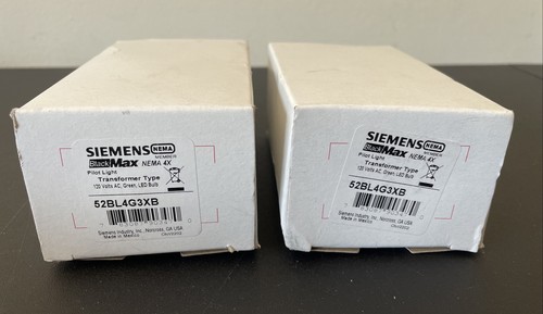 2 Pk-Siemens Green Lamp Pilot LED Light 52BL4G3XB - Picture 2 of 5