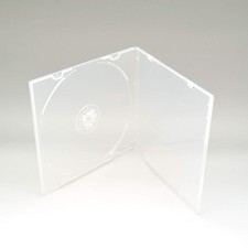 Maxtek 5.2mm CD Case, Slim Single Clear PP Poly Plastic Cases with Outer Sleeve,