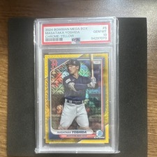 Bowman 2024 Mega Box Masataka Yoshida Chrome-Yellow #5 PSA 10 Red Sox MLB
