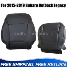 Driver Bottom & Top Perforated Seat Cover Black For 15-19 Subaru Outback Legacy