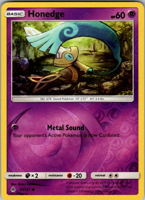 Honedge (47) Reverse Holo Common SM - Forbidden Light 47/131 MP