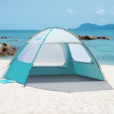 Beach Tent 4 Person Easy Setup Sun Shade Shelter Portable Beach Shade Sun