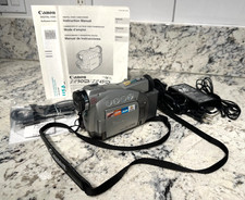 CANON ZR50 MC MiniDV Camcorder 22x Zoom w/Manual, Charger  DVD Needs Battery