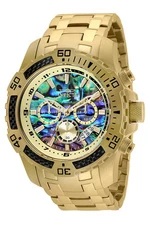 Invicta Pro Diver SCUBA Men's Watch w/ Abalone Dial - 51mm, Gold (25094)