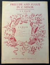 Prelude and Fugue in C Minor (Well Tempered Clavichord) - J.S. Bach Sheet Music