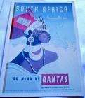 VINTAGE 1960s AVIATION POSTCARD AUSTRALIAN QANTAS AIRLINE LOT H