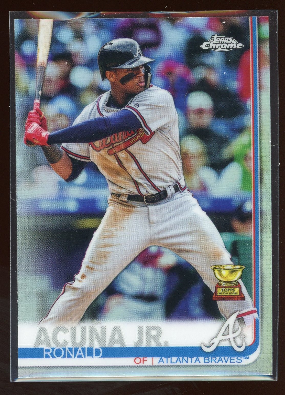 2019 Topps Chrome #117 Ronald Acuna Jr Refractor Rookie Cup Atlanta Braves