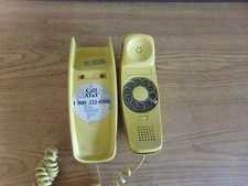 WESTERN ELECTRIC TRIMLINE TELEFON OBROTOWY ŚCIENNY ŻÓŁTY