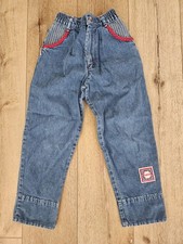 EUC Vintage Little Levi's Sport Denim Jeans Blue Girls Size 6 1990's Designs