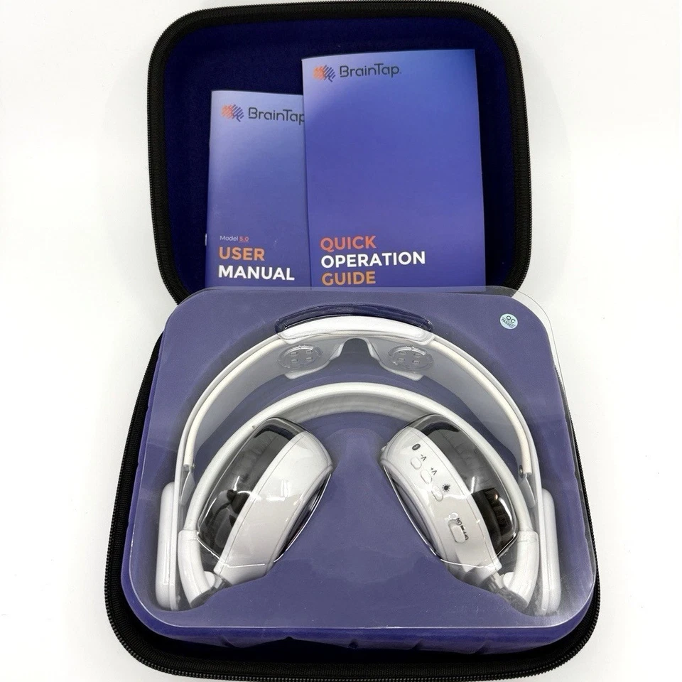 BrainTap Auriculares v5.0 LED Terapia de Luz Meditación Dispositivo de Enfoque del Sueño Nuevo sin Etiquetas Foto 2 de 4