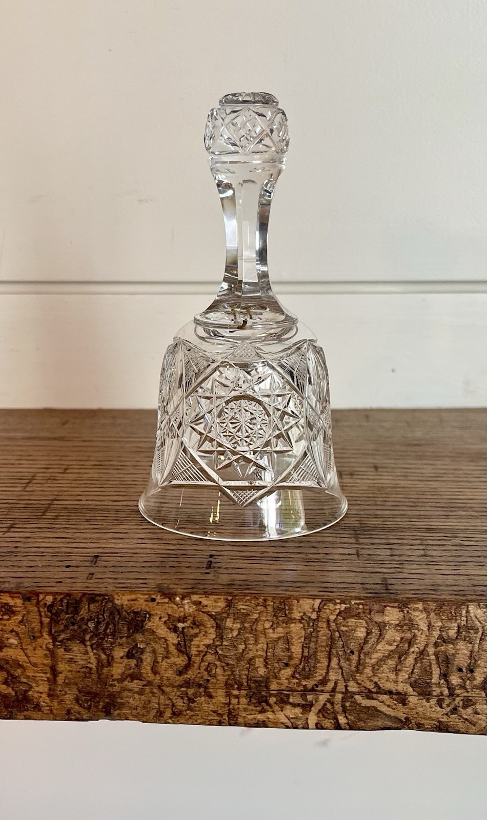 RARE J.D. Bergen Company American Brilliant Period Cut Glass Dinner Bell C. 1904