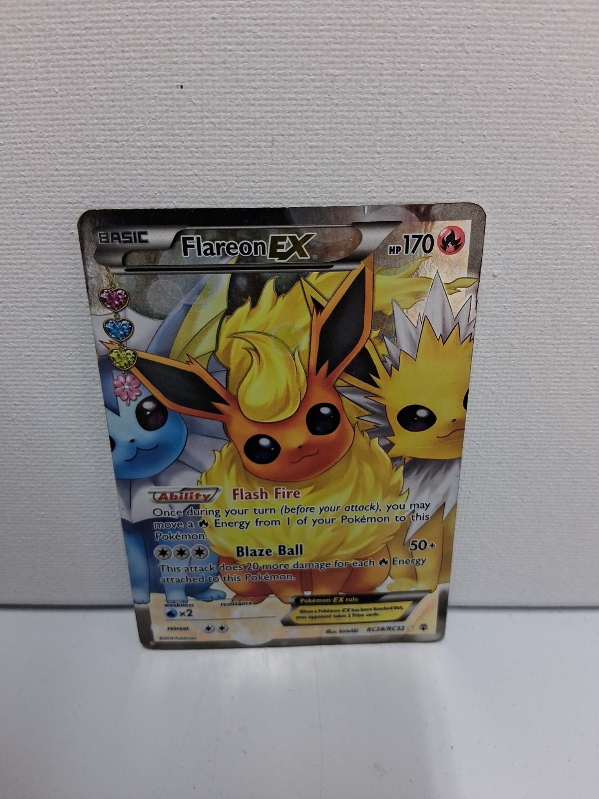 Pokemon Generations Radiant Collection Flareon EX #RC28/RC32 Full Art 2016 DMG