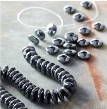 Plated Hematite Rondelle Spacer Beads 4mm Disk 2 7 Strands