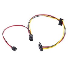ATX 6Pin to Dual SATA 15Pin SATA 6Pin Adapter Extension Cable for Mechanical