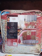 Bed, Bath,  Beyond TWIN Patchwork Quilt B. Smith Diantha Reversible NEW