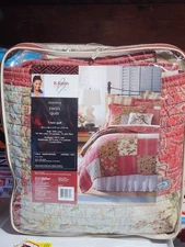 Bed, Bath, & Beyond TWIN Patchwork Quilt B. Smith Diantha Reversible NEW