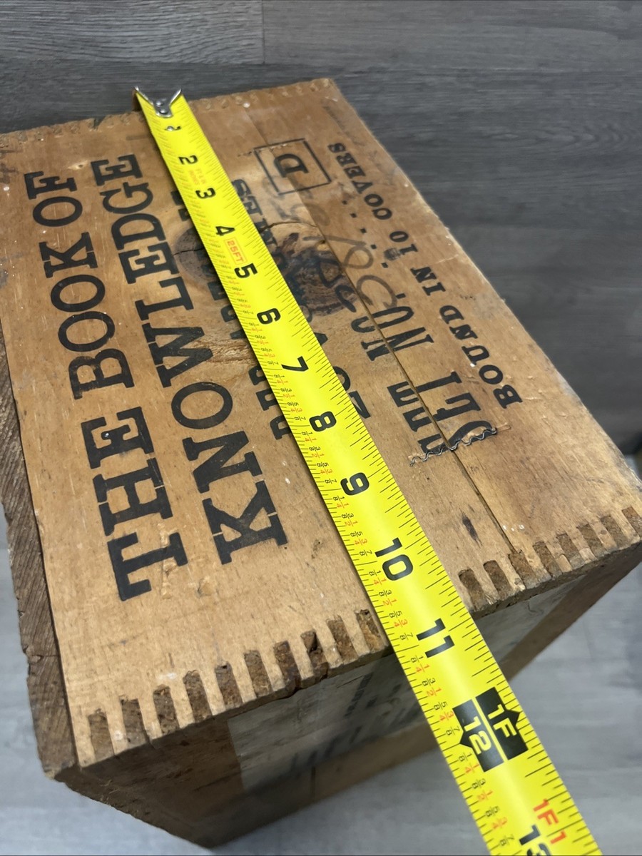 VTG THE BOOK OF KNOWLEDGE 20 VOLUMES PACKING/SHIPPING BOX CRATE