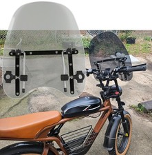 18"x16" Motorcycle Large Windshield Windscreen Smoke For Samebike Electric Bike