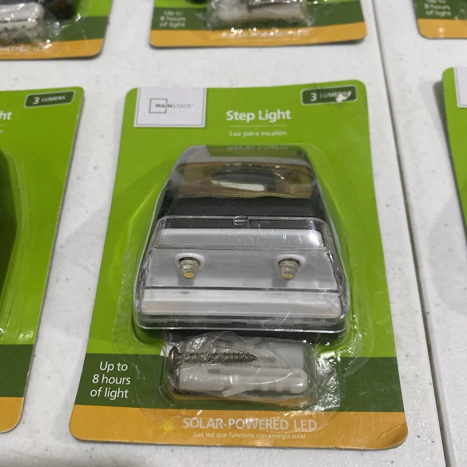 Lote de 8 luces de paso LED alimentadas por energía solar incluye batería Ni-MH 8 horas de luz Foto 2 de 4