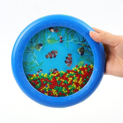 Musfunny Ocean Drum Wave Bead Drums Diameter: 18Cm, Height: 2.3Cm, Blue 