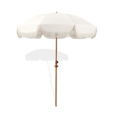 6.5ft Patio Umbrella with Fringe, Beach Umbrella, Fringe Umbrella Outdoor Pat...