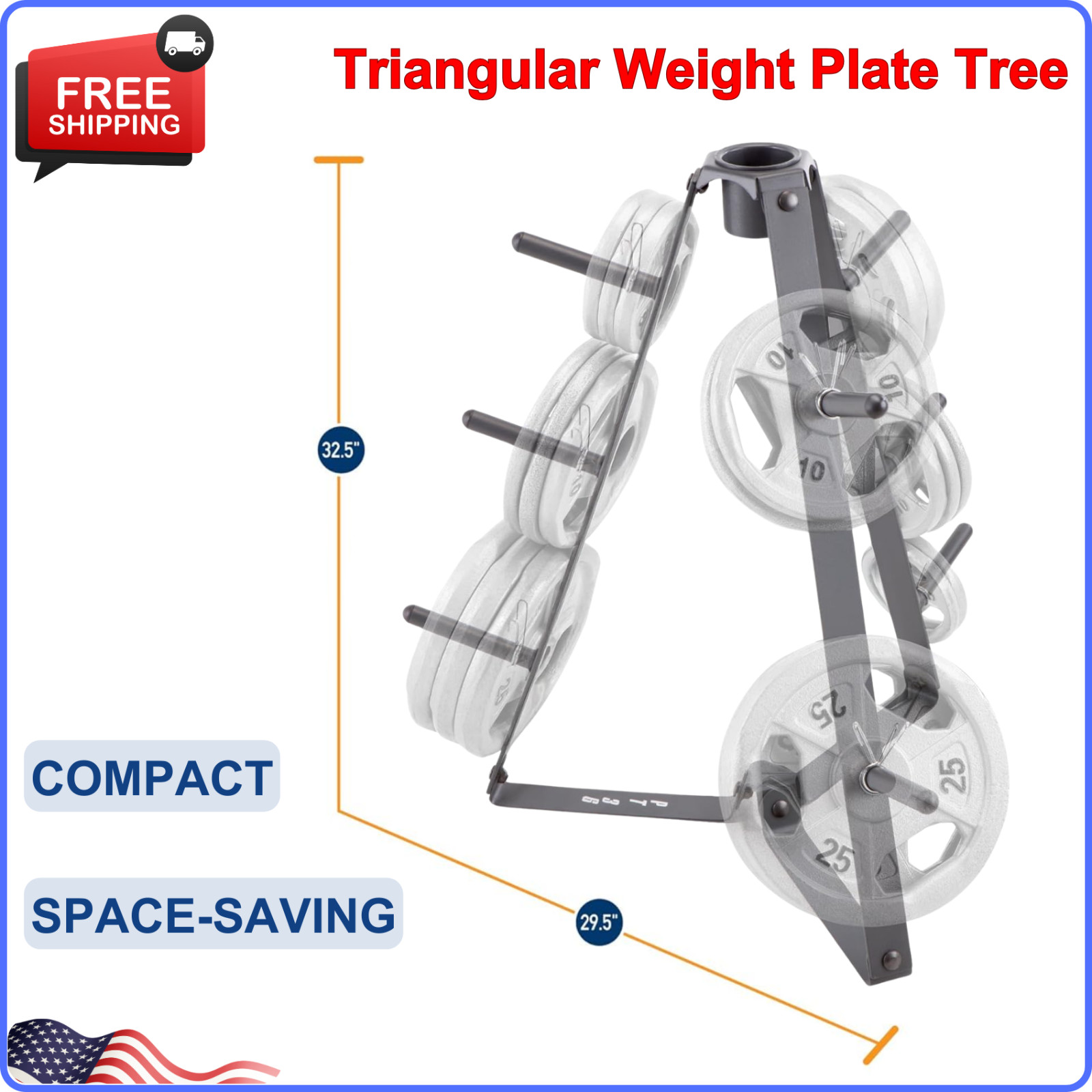 Marcy Plate Tree for Standard Size Weight Plates/Storage Rac