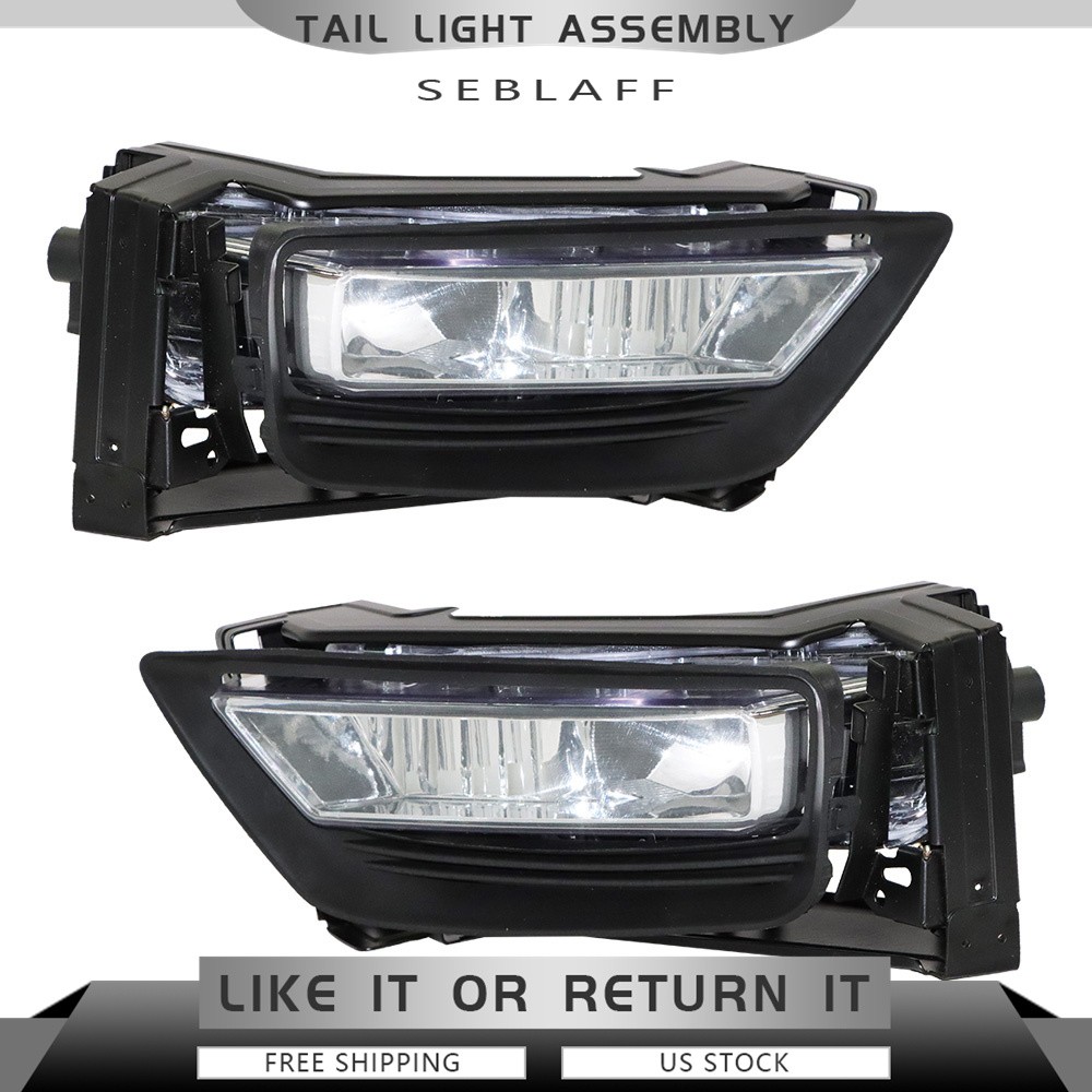 Front Left+Right Fog Lights+Switch Kits For Honda Accord Sedan 4Dr 2013-2015