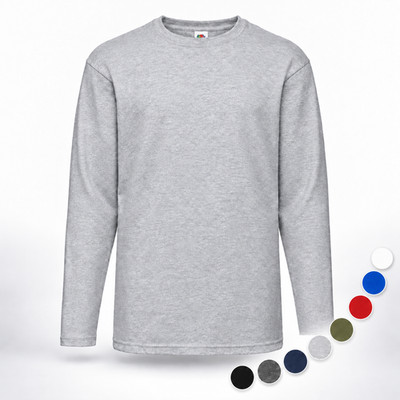 Fruit of the Loom Herren Langarmshirt Valueweight T-Shirt Longsleeve Baumwolle S