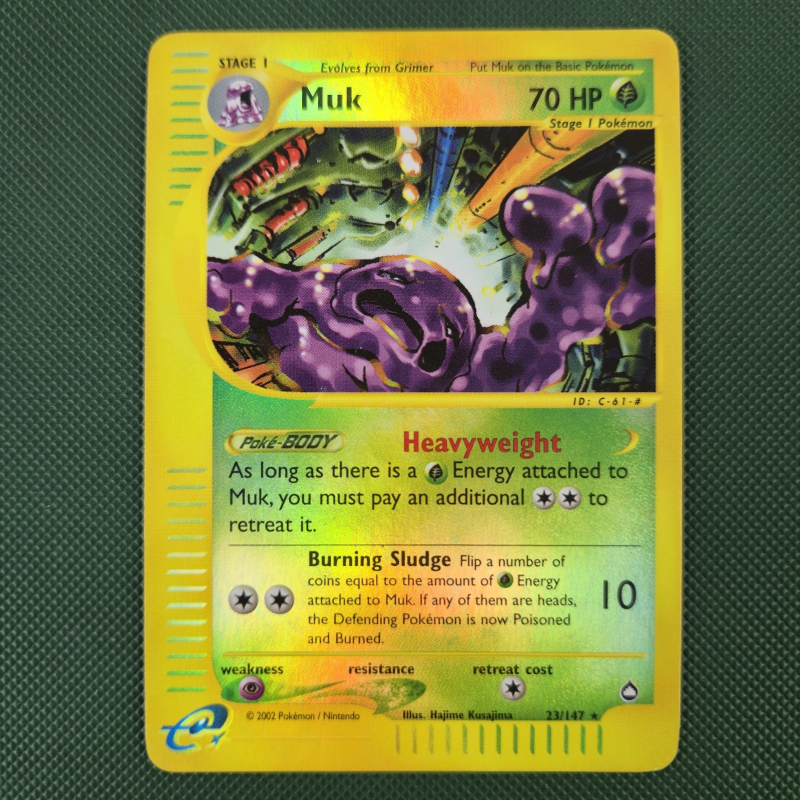 LP Reverse Holo Muk 23/147 Pokémon Aquapolis Rare Nintendo Pokemon Card