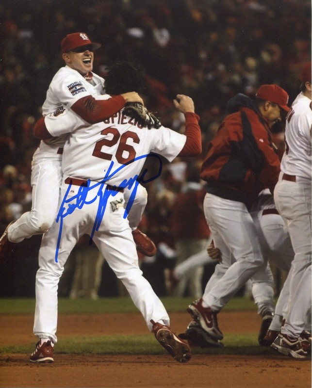 SCOTT SPIEZIO signed Photo St Louis Cardinals Celebrate 2006 World Series COA