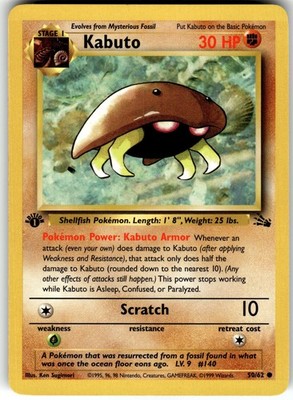 Kabuto 1st Edition Fossil 50/62 1999 NM