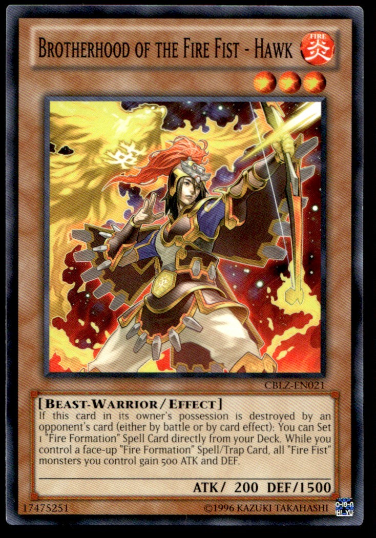 Brotherhood of the Fire Fist - Hawk - CBLZ-EN021  - YuGiOh | Buy 1 Get 2 Free 