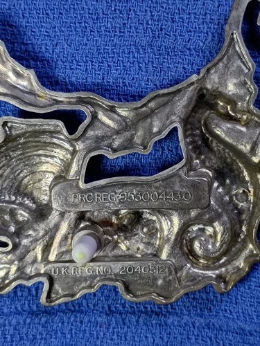 UK Godinger Sea Treasures Silver Plated 9” Decorative Wall Plaque Trivet SeaLife - Afbeelding 8 van 9