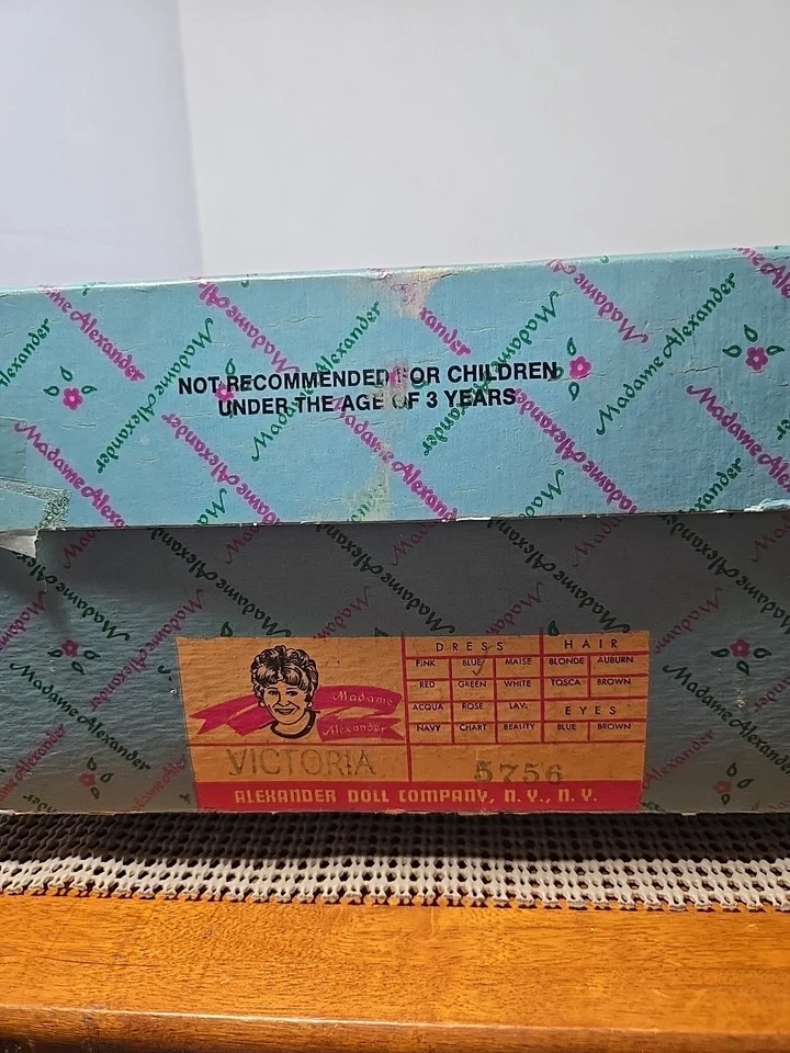 Vintage Madame Alexander Doll Victoria 5756 Crier 18" Original Clothes Box 1966 - Image 2 of 4