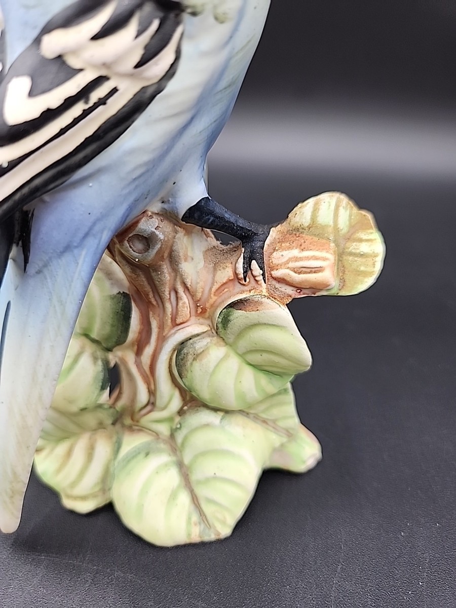 Vintage Blue PARAKEET Budgie Figurine 6.25